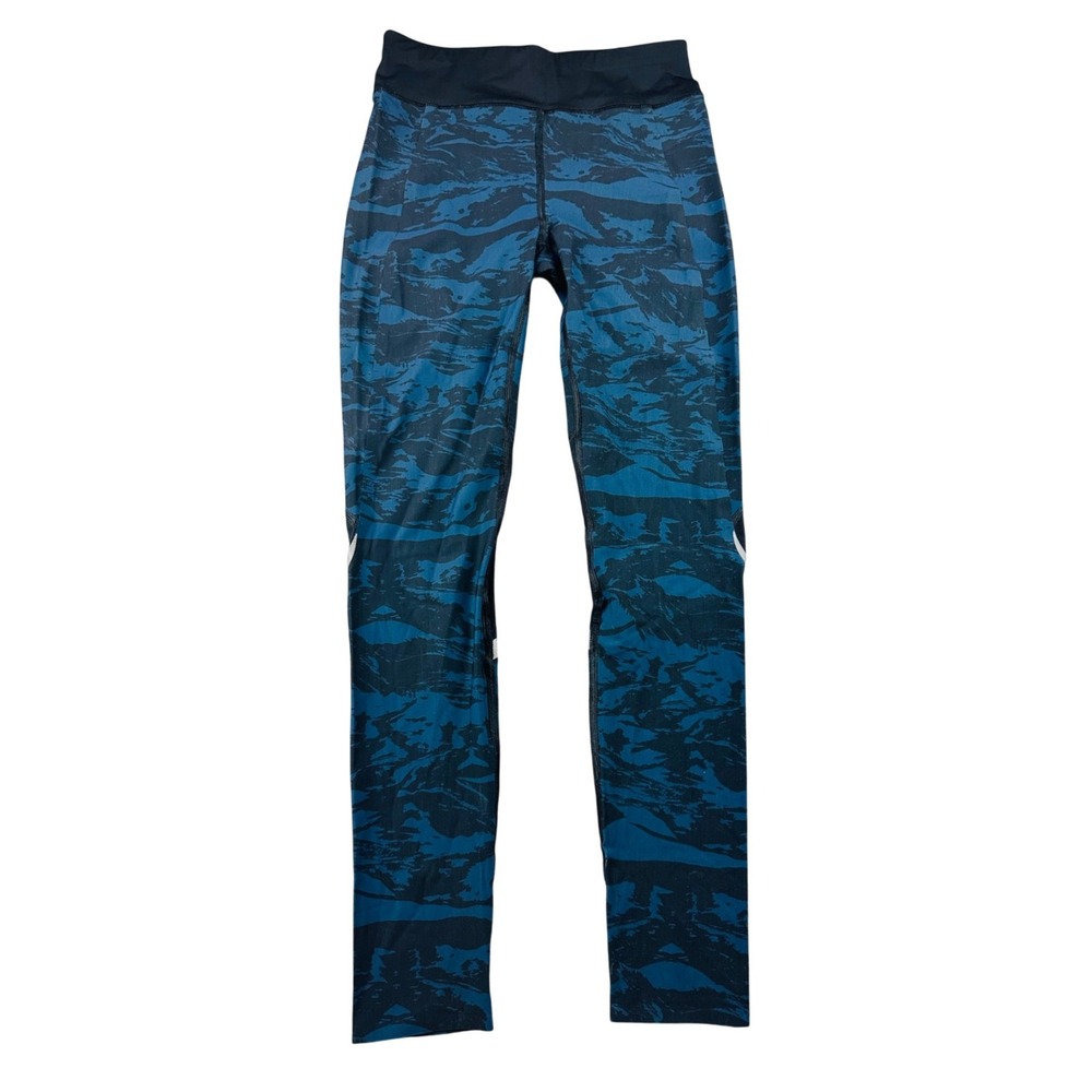 Sweaty Betty Power Reflective Workout Leggings Women S Blue Camo Fitness Yoga